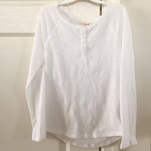 Long Sleeve White Semi Button Up